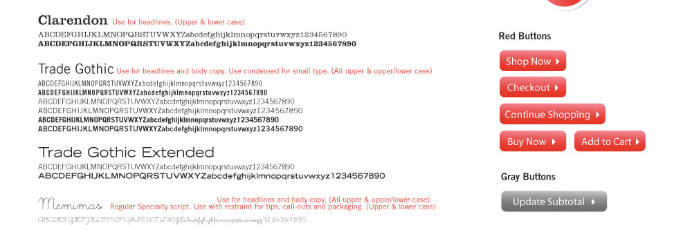 BettyCrocker style guide assets