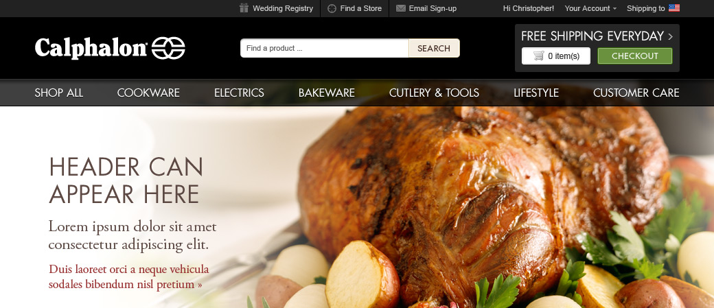 Calphalon Store Homepage