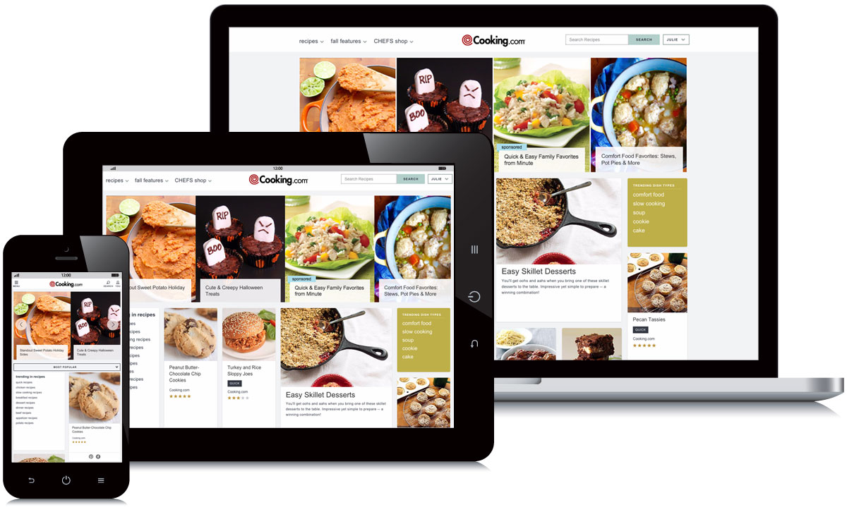 Cooking.com Recipe Homepage