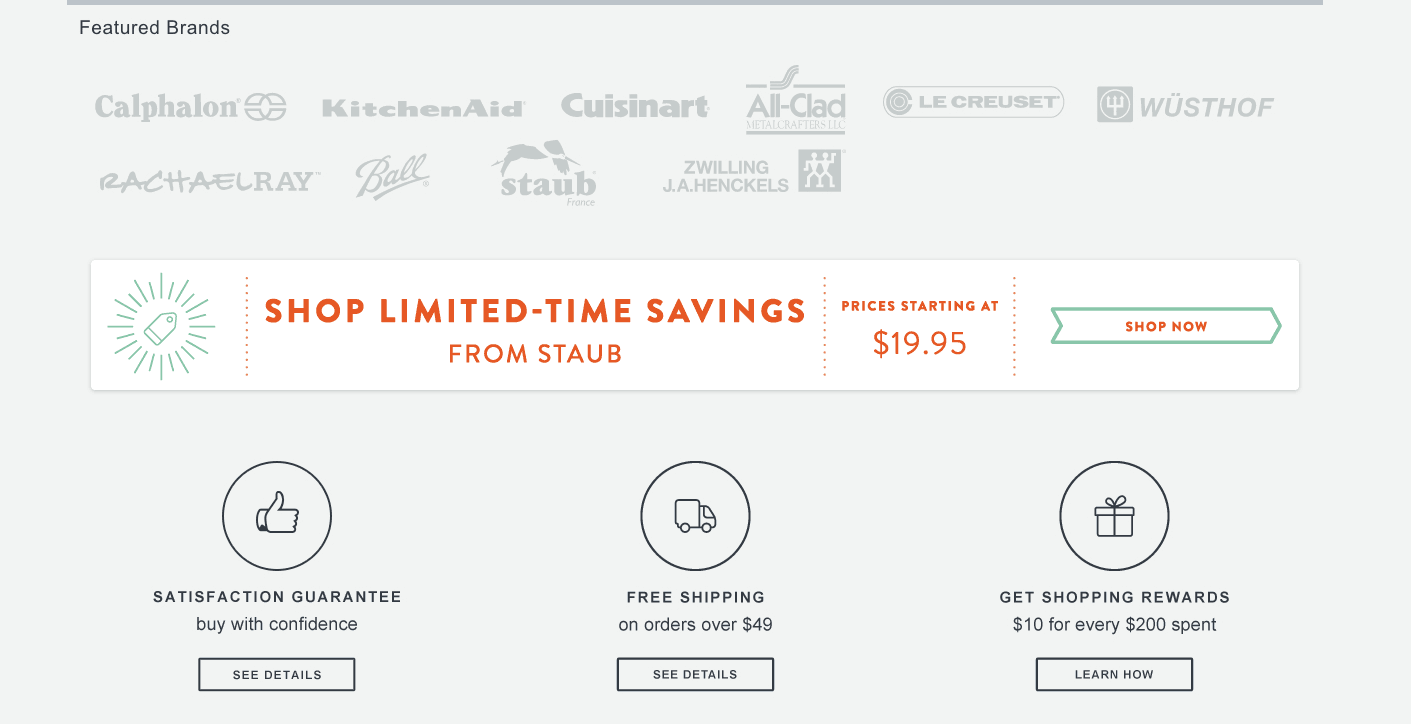 Cooking.com Shopping Homepage