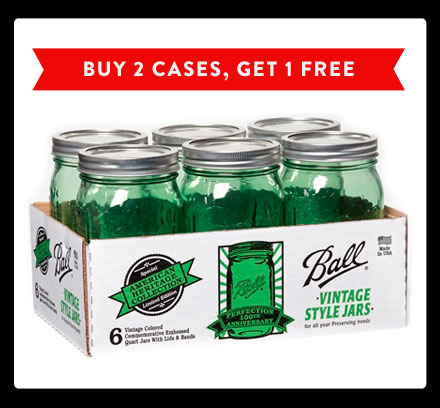 Ball Heritage Collection Green Quart Jars