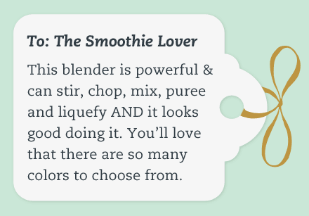 To the Smoothie Lover