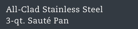All-Clad Stainless Steel 3-qt. Saute Pan