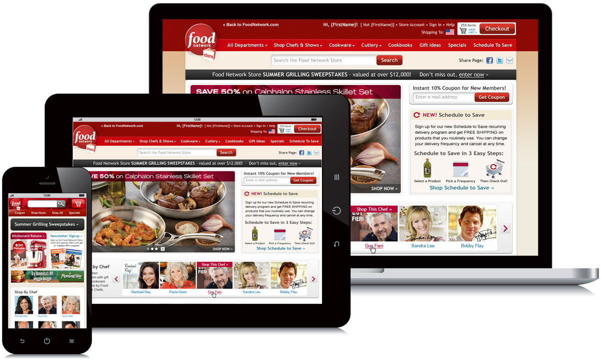 Food Network Store Responsive