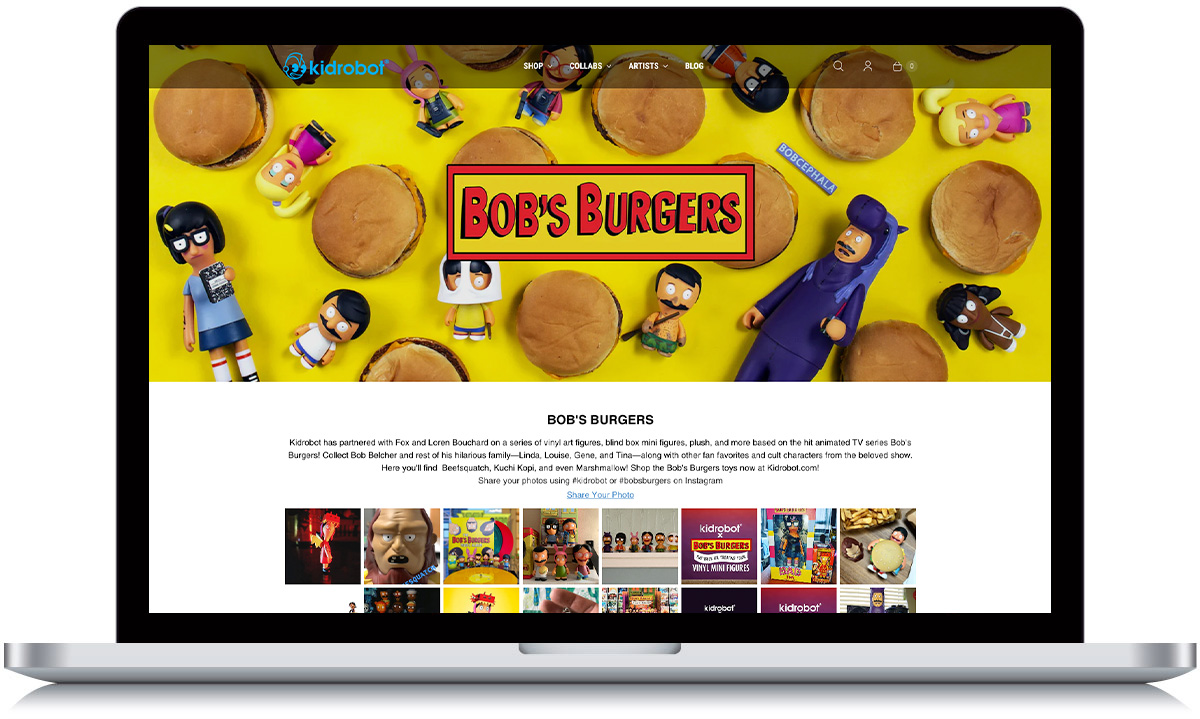 Kidrobot Website Category Page