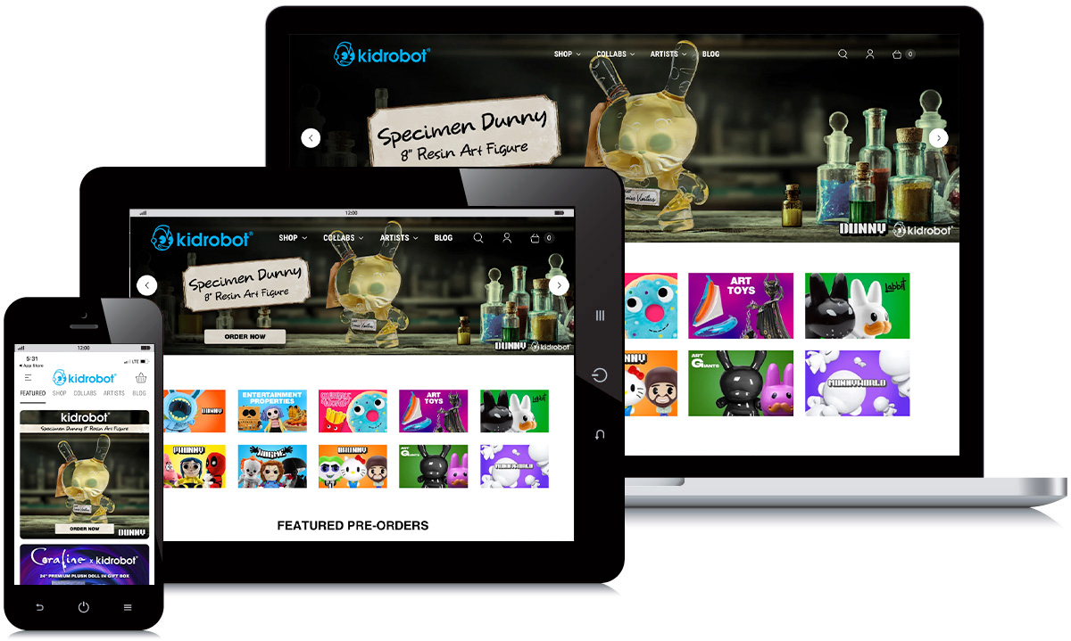 Kidrobot Website - Responsive Web Design