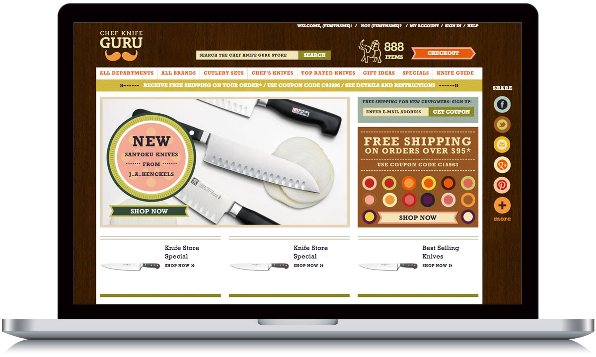 Chef Knife Guru Store Homepage