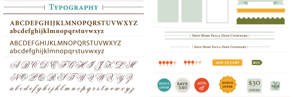 PaulaDeen style guide assets