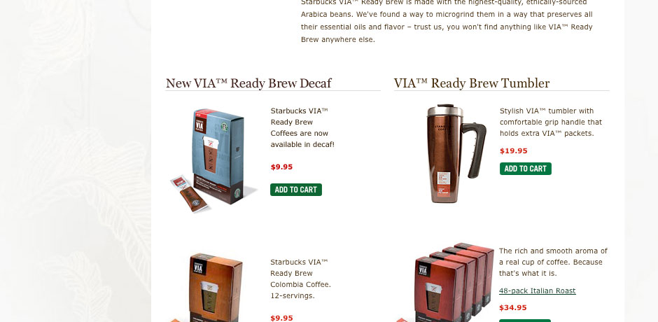 Starbucks Store VIA Coffee