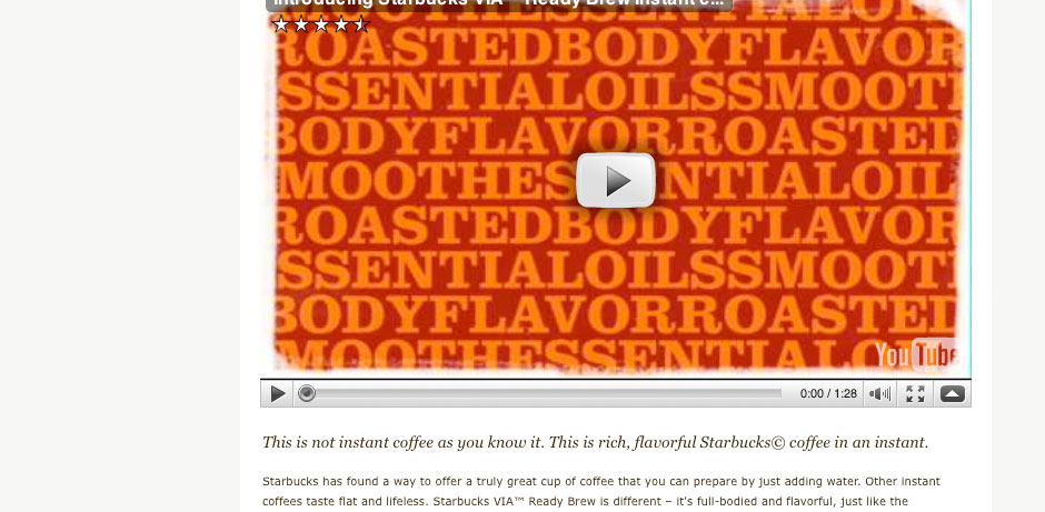 Starbucks Store VIA Coffee